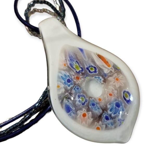 Genuine Murano Glass Pendant Necklace, 16" - Picture 4 of 6